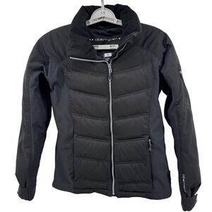 Obermeyer Womens Circuit Black Ski Jacket Size 8 Insulated Down Blend
